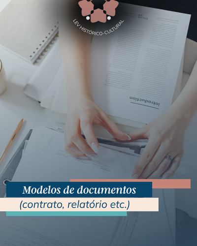 Capa do material de modelos de documentos